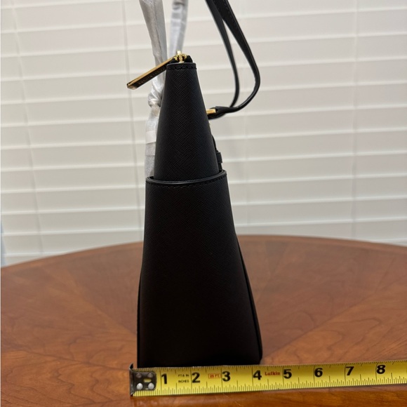 Michael Kors Black Tote with Gold Accents - Picture 4 of 7